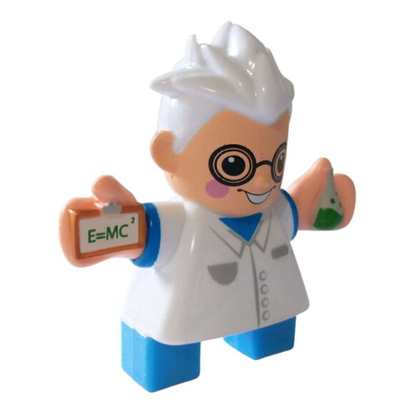 Little Tikes Waffle Blocks Scientist Figure Albert Einstein Buddies Replacement. - Picture 3 of 13